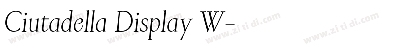 Ciutadella Display W字体转换 Ciutadella Display W字体转换